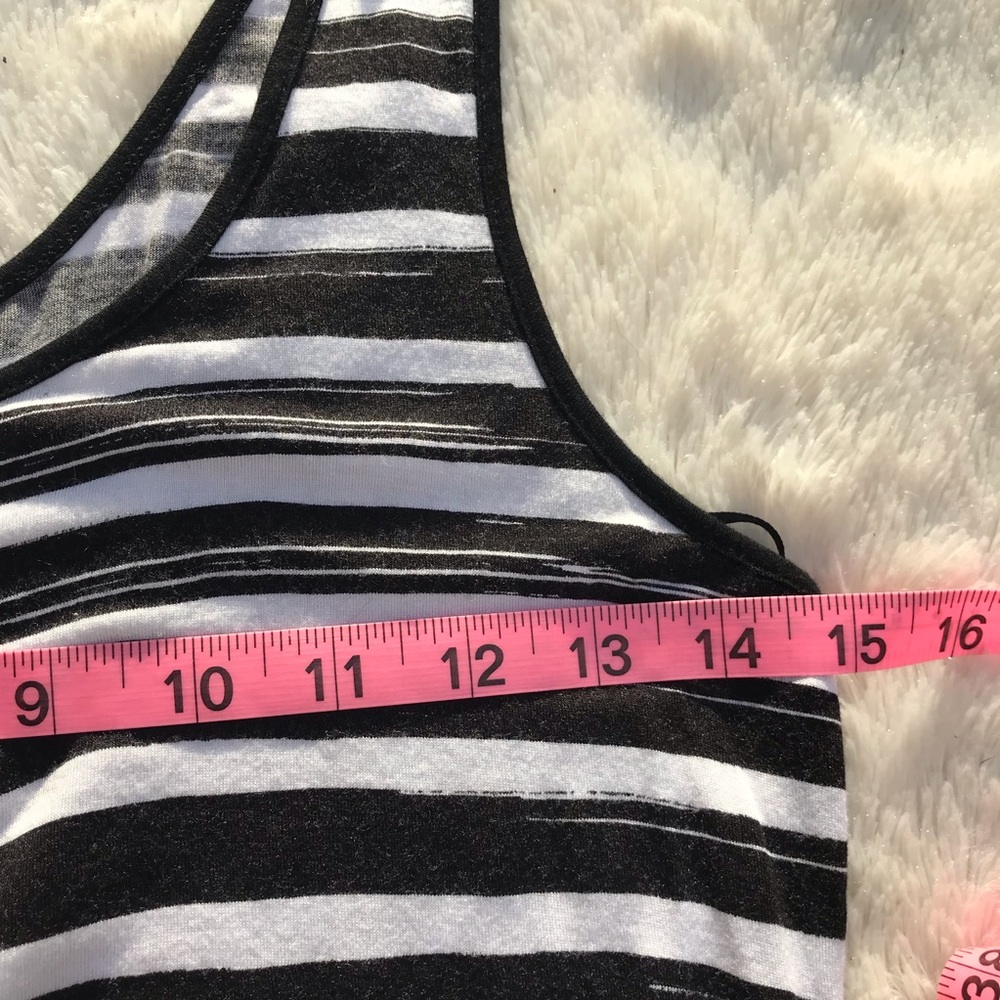 Michael Kors Striped Maxi Dress Blk/White - Picture 4 of 8